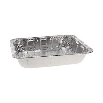Pactiv Y6132H 1/2-Size Aluminum Steam Pans, 10 3/8 x 12 3/4 x 2 9/16 Case of 100