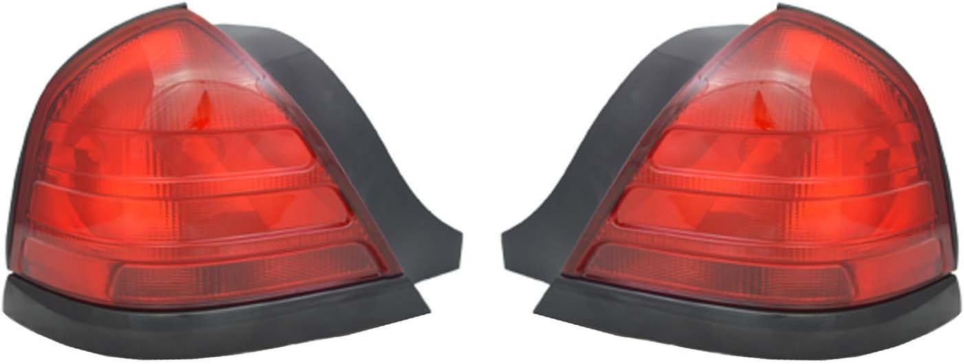 Rareelectrical New Pair Of Tail Lights Compatible With Ford Crown Victoria Base 2000-2006 2007 2008 By Part Numbers Fo2800160 8W7z13405a Fo2801160 8W7z13404a