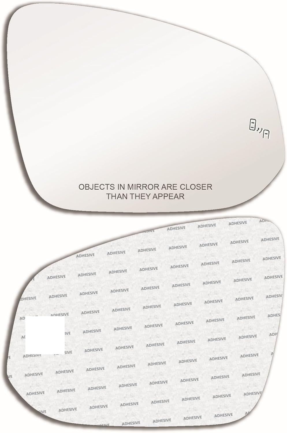 Replacement Blind Spot Mirror Glass with Full Size Adhesive for 2014-2025 Toyota Highlander 4Runner Tacoma RAV4 Venza Corolla Cross Grand Highlander RAV4 Prime Passenger Side View Right RH