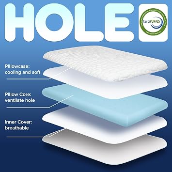 SUPA MODERN Ultra Thin Flat Pillows for Sleeping, Cooling Slim Pillow Memory Foam Pillow 2.25 Inch Height Ultra Thin Pillow, Low Profile Sleeper Pillows for Stomach Back Sleeper with Two-Sided Pillow