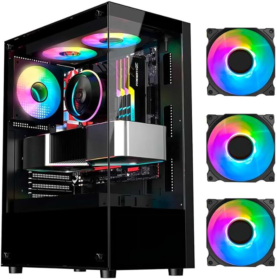 PC GAMER INTEL I7 6700 6ª GERAÇÃO H110M 2X 8GB DDR4 SSD 240GB 500W BIVOLT RTX 3050 6GB WIFI 3 FANS RGB