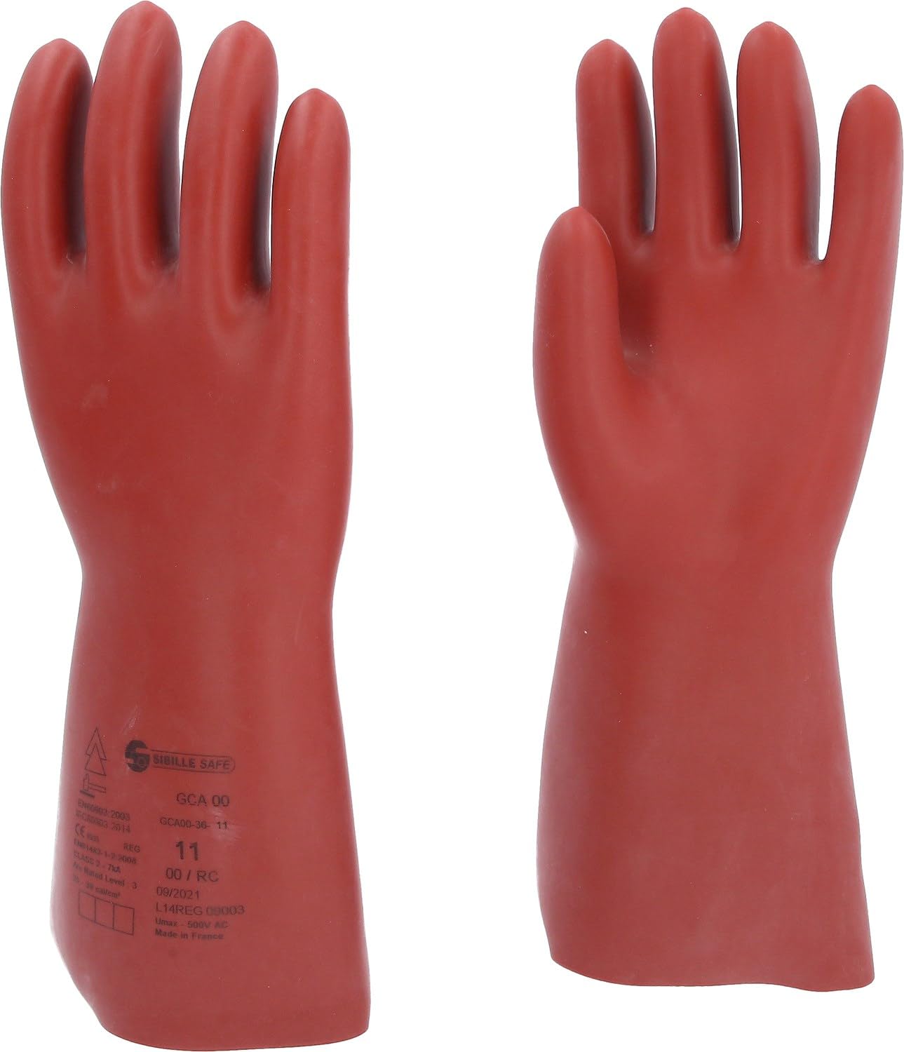 KS Tools 117.0085 Elektriker-Schutzhandschuh mit mechanischem- und Wärmeschutz | Größe 11 | Klasse 00 [500 V] | rot