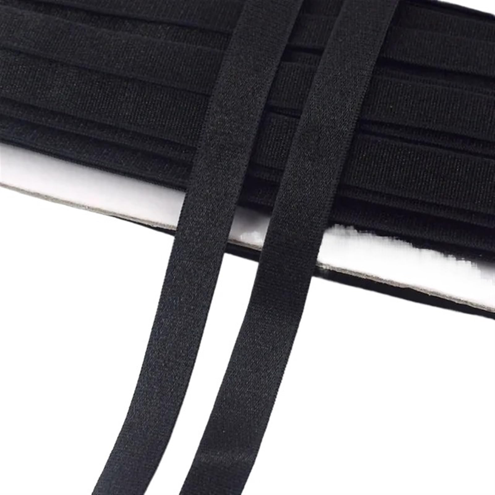 Bande Elastiche 10/20M 6-40mm Spandex Biancheria Intima Nylon Elastico Fascia Cinghie Reggiseno Nastro Fai da Te Cintura Indumento Elastici(Black,20Meters,35mm)