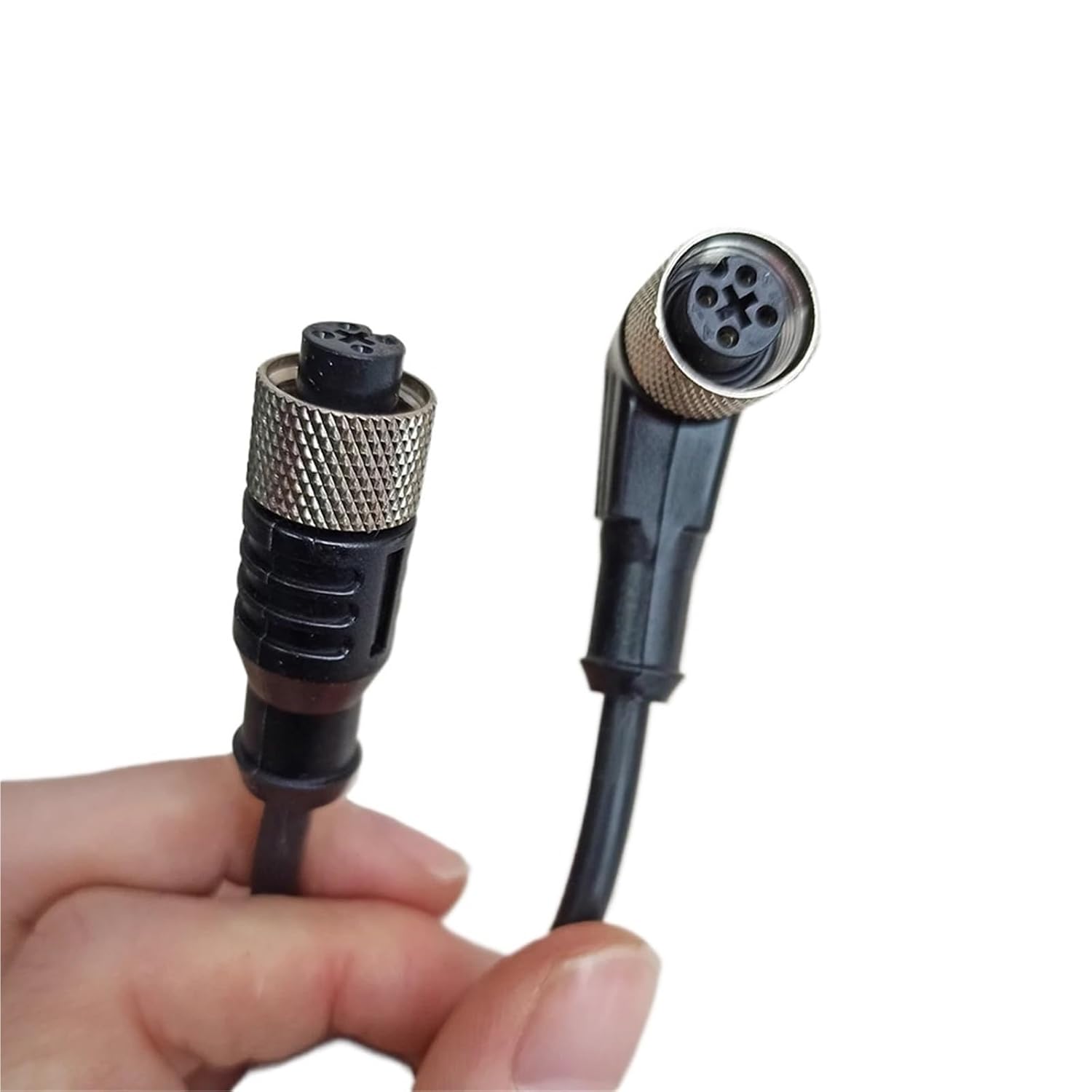 1PCS 5M Straight Type and Bend Type air Plug Cable 4-pin for LJ12 LJ18 LJ30 Plug in inductive Proximity Sensor switches(Bend 5M)