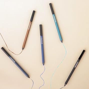 Colorbar Just Smoky Eye Pencil - Eyeliner Pencil with Built-in Smudger - Waterproof Formula - Matte Finish - 001 Just Black - 0.04 oz