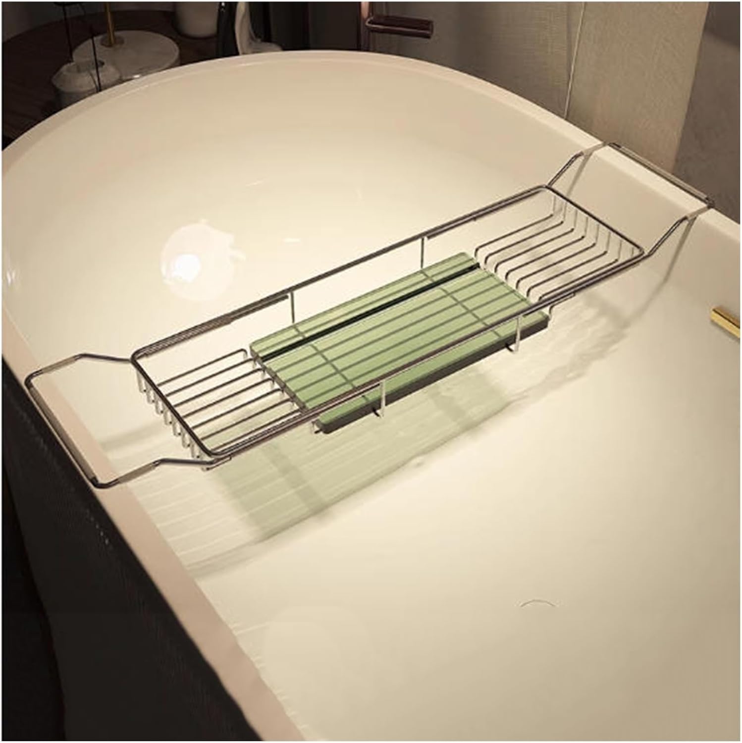 Extra Wide Bathtub Caddy Tray - Expandable Storage Organizer for Bathtubs, Space-Saving Essential Bath Accessories, Durable Design for Relaxation (Color 16)