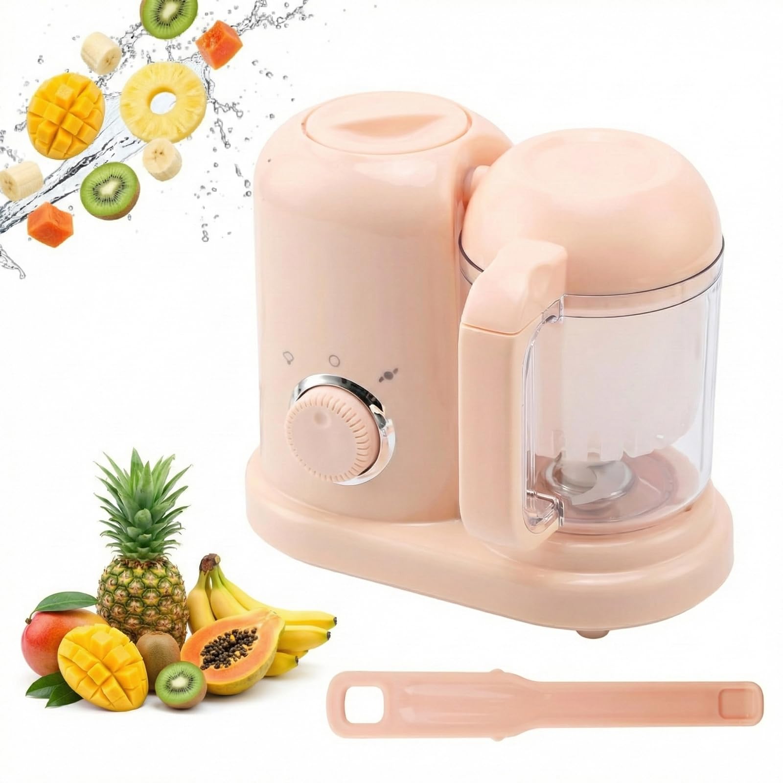 Baby Food Maker 4 in 1 Food Processor Chopper Multifunctional Food Steamer and Blender Auto Cooking and Grinding Puree Maker for Healthy Baby Food