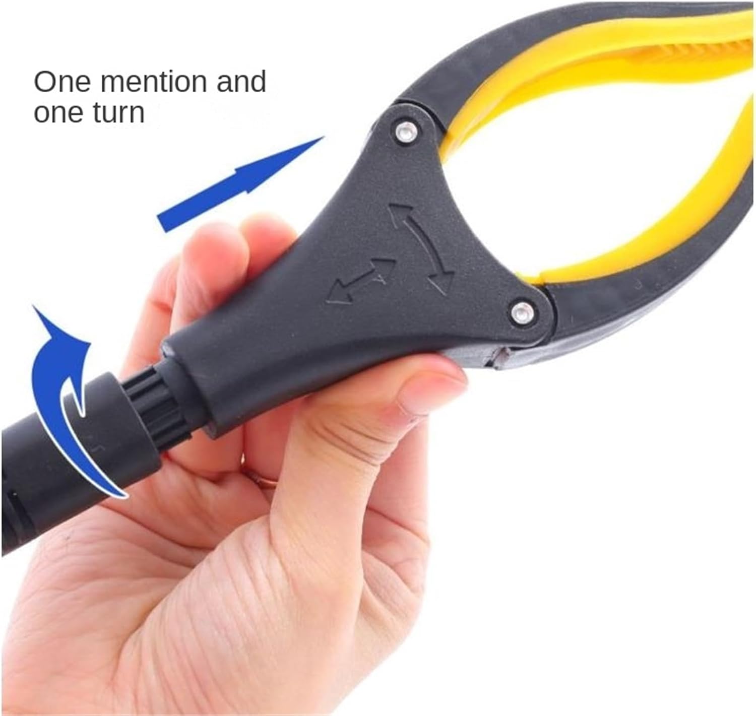 QUQUQ Trash Garbage Picker Grabber Reacher Tool with Magnetic Tip with 360 Degrees Rotating Jaw Mobility Aid Pick Up Tool