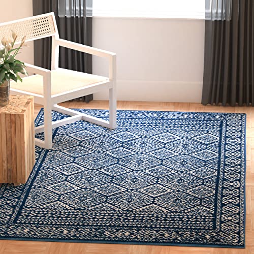 Tapete cuadrado 3' SAFAVIEH estilo boho marroquí miniatura 1