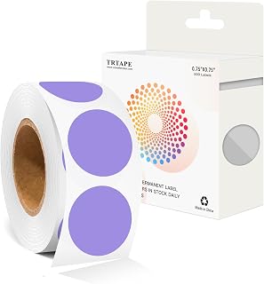 3/4 Inch Dot Stickers, Circle Sticker Round Label, 500 Lavender Dots | 500 Pcs Color Coding Labels, 3/4" Round Stickers, Dot Stickers for File Folder, Planner, Inventory Organization and Marking