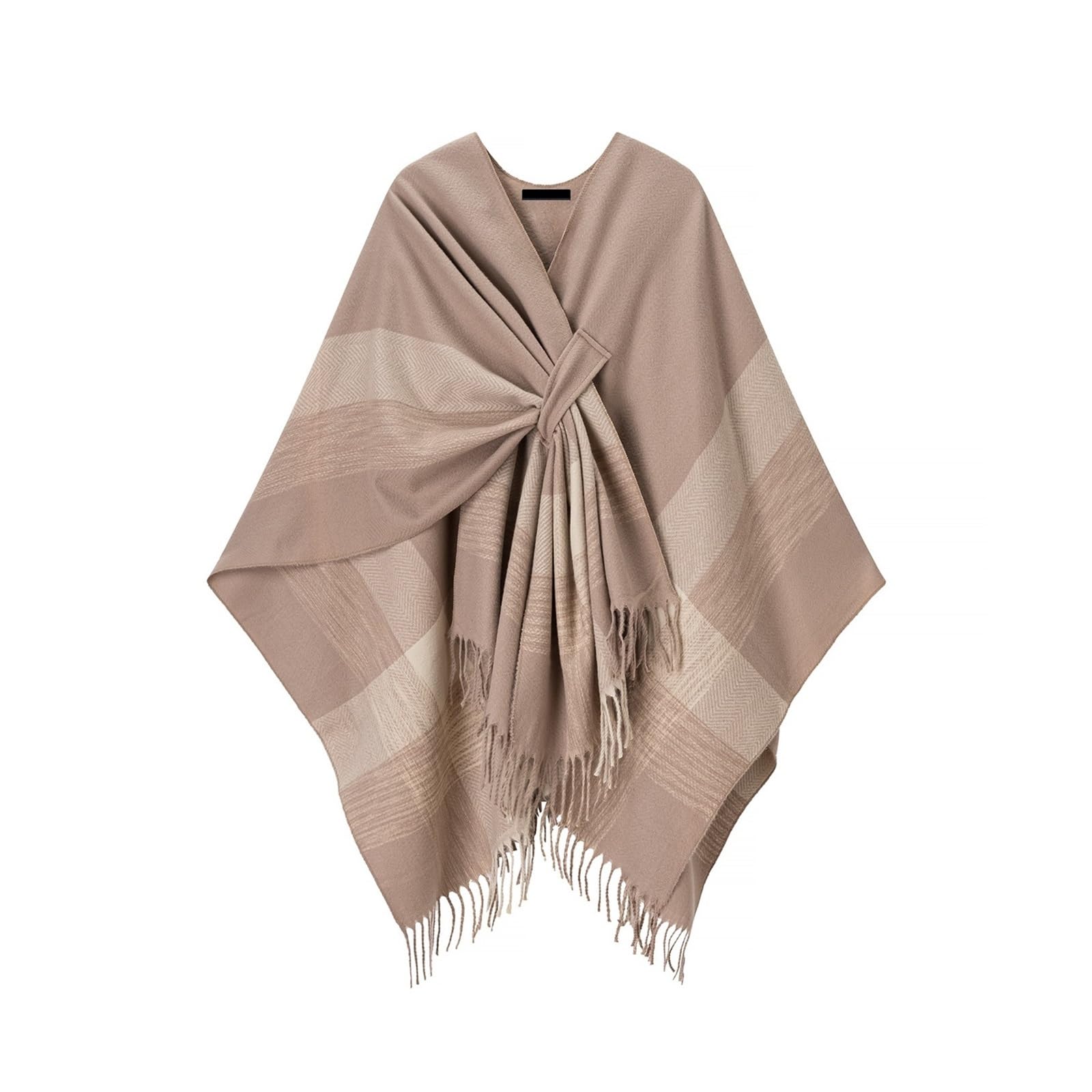 Écharpe pull cape de qualité supérieure pour femme étole raffinée à pompons coupe moderne