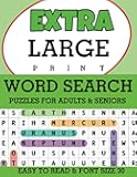 Extra Large Print Word Search For Adults & Seniors: Large Print Word Search Puzzle Books For Adults & Seniors To Keep Brain Active