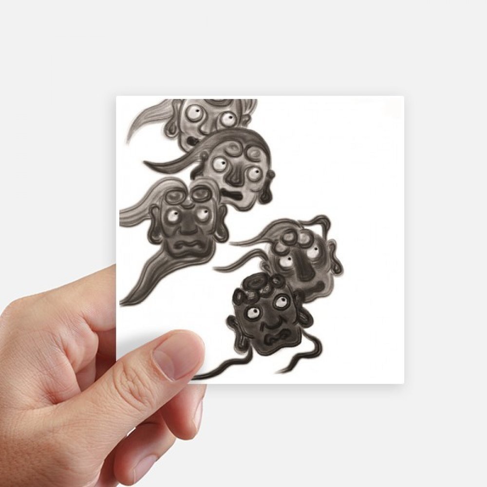 Autocollant encre de Chine 10cm lot de 8 stickers carrés multicolores pour motobike