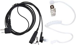 Auriculares de seguridad para Motorola Radio PTTCP040 GP300, color negro, 2 pines, tubo de aire SIA