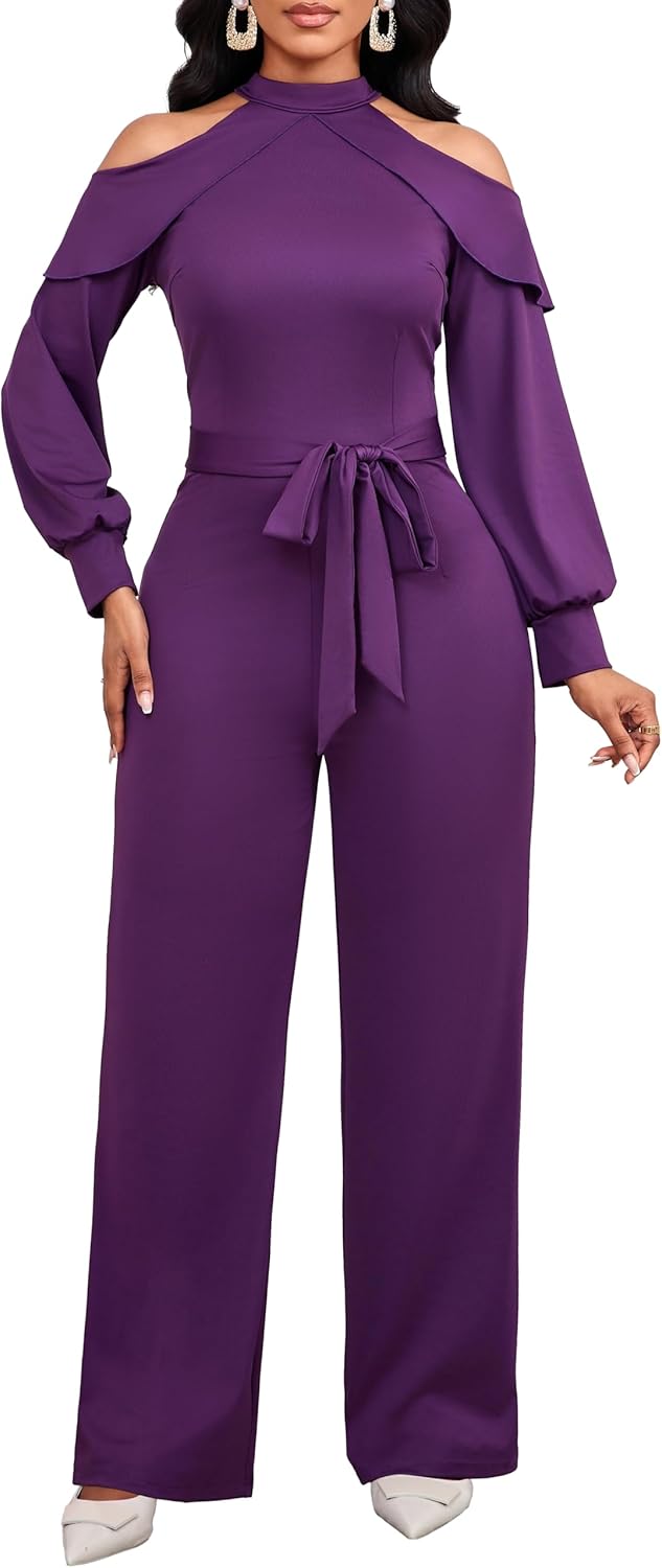 Jumpsuit for Women Sexy Elegant Long Straight Pants Cocktail Printing Jumpsuits Party Club with Zipper - Image 3