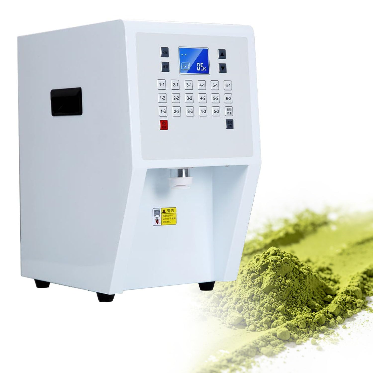 Ymnogjie Commercial Automatic Powder Quantifier Dispenser, 3.5L Stainless Steel Smart Dosing Machine, Precise Filling for Coffee, Cocoa, Milk Powder, Taro Powder 220V