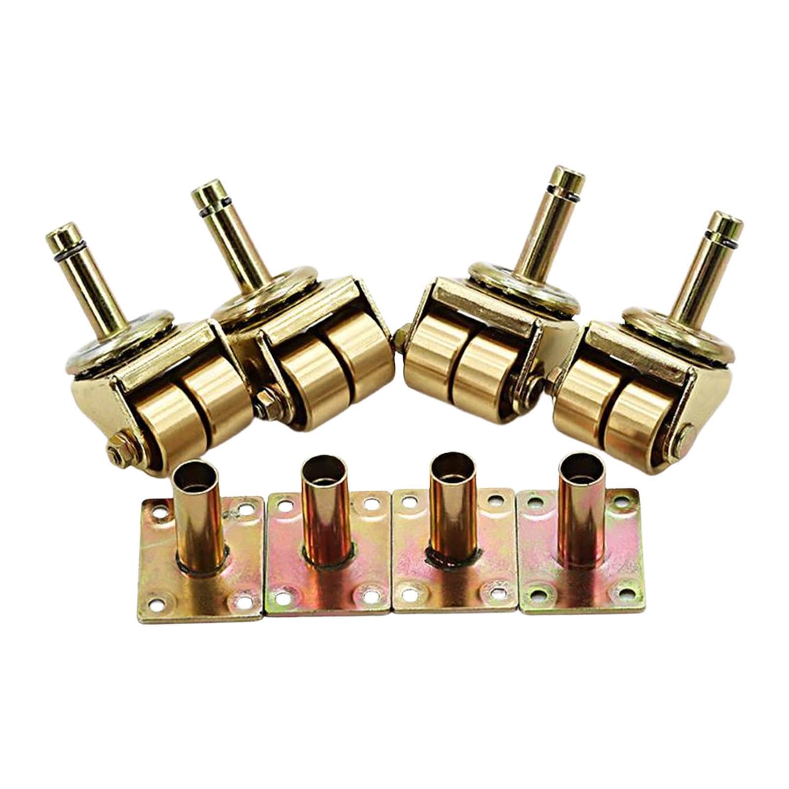 Set di 4 Ruote di Ricambio per Pianoforti Verticali, Facili Da Installare, in Ottone Resistente, Stile Antico, Style a