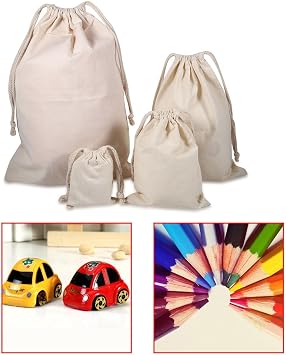 Extra Large Cotton Laundry Bag, Cotton Craft Heavy Duty Bags for Home Storage Beige(1520cm)