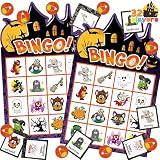 JOYIN 32 Players Halloween Bingo Game, Kids Bingo Cards Set for Large Group School Classroom Family Activities, Halloween Party Games, Halloween Party Supplies Card Game