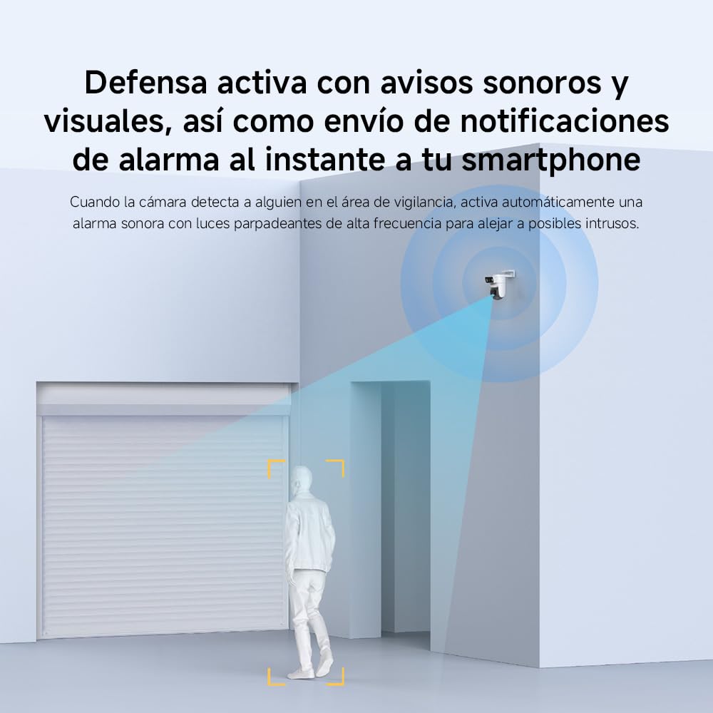 XIAOMI Cámara Exterior CW500 Dual - Calidad de Imagen Ultra HD Doble 2.5K, Detección AI, Wi-Fi 6 de Doble Banda, Chip de Seguridad