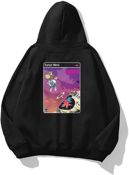 Unisex Graduation Kanye Ps2 Sweatshirt Siyah