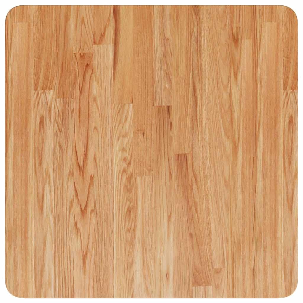 Genérico Tablero de Mesa Cuadrada Madera Roble marrón Claro 50x50x4 cm,Mobiliario,Accesorios para mesas,Tableros para mesas,343059