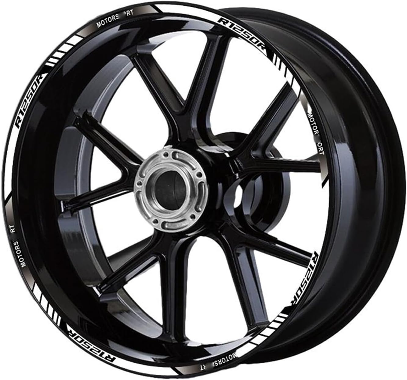 Motorcycle Wheel Rim Sticker for R1250RT for R1250R for R1250RS Reflective Hub Stripe Tape Decal(A-1)
