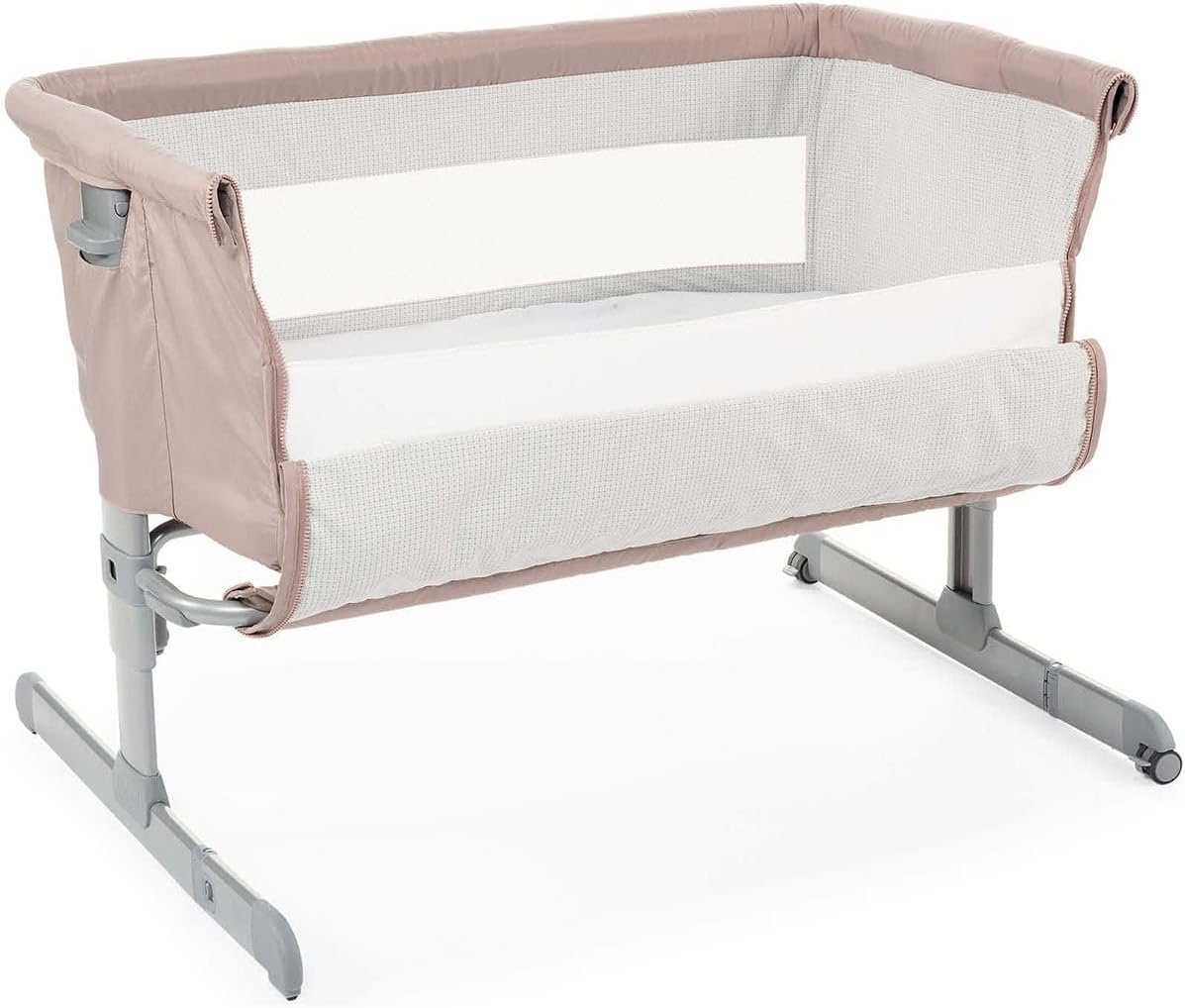 Chicco Next2Me Original, Sand | Side-Sleeping Crib, Adjustable Height, inc. Mattress and Travel Bag