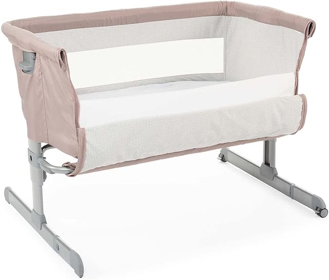 Chicco Next2Me Original, Sand | Side-Sleeping Crib, Adjustable Height, inc. Mattress and Travel Bag