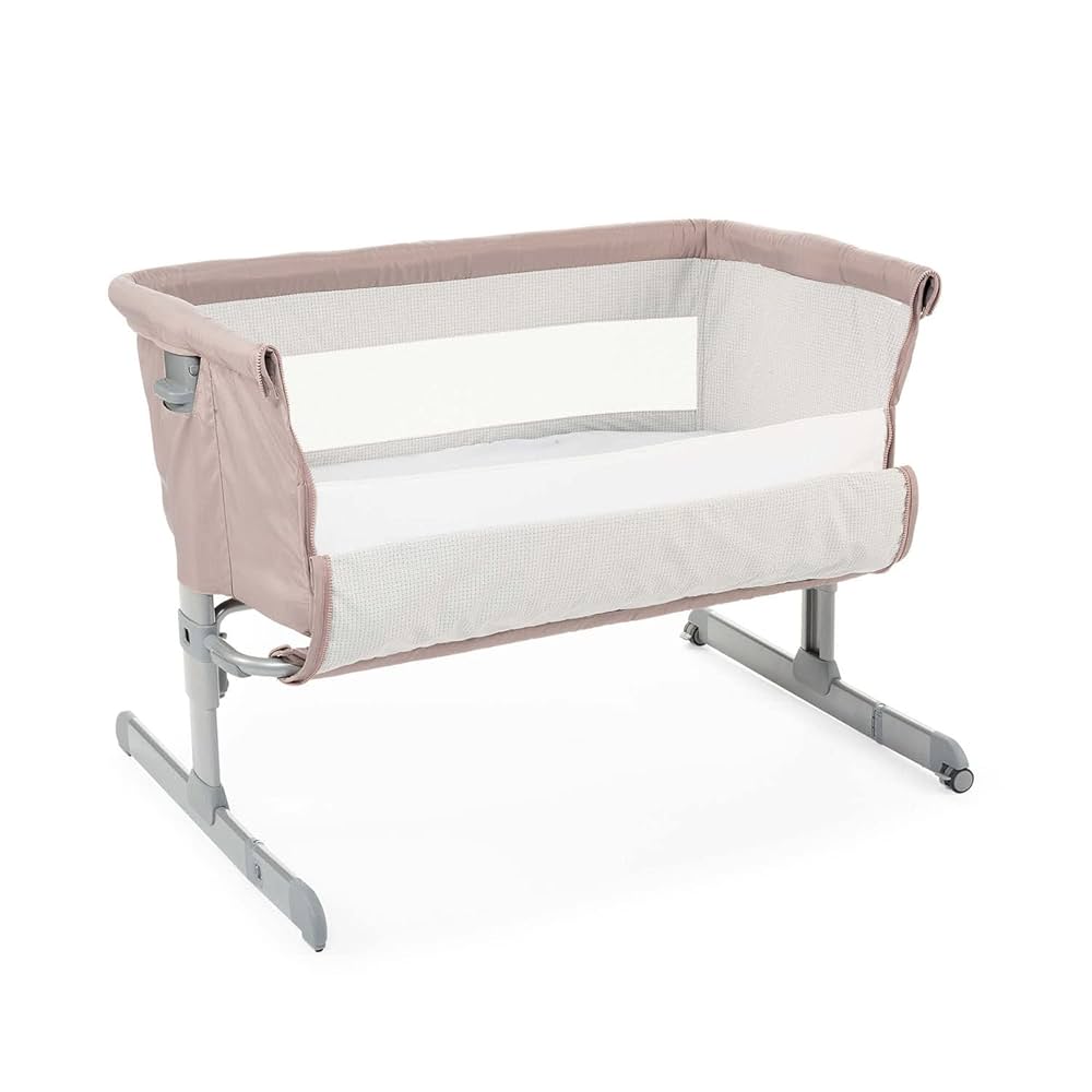 chicco Next2Me Bedside Baby Crib Sand Co Sleeping Baby Cot with Mattress Detachable Side Adjustable Height Mesh Window Wheels and Travel Bag 0 6 Months 9 kg Buy Online at Best