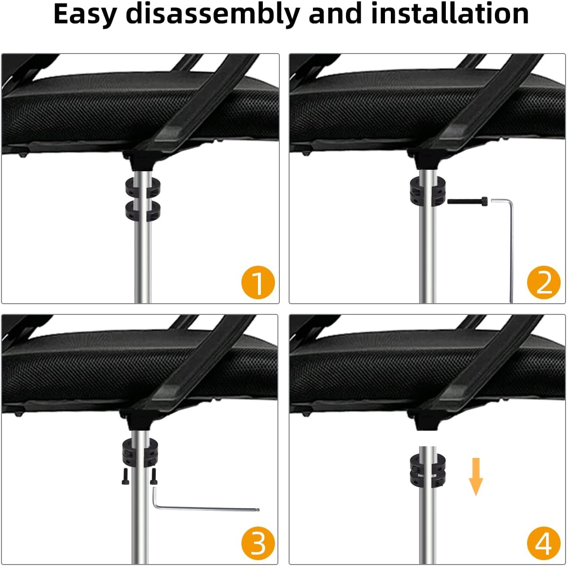 PROFECTUS Office Chair Gas Lift Cylinder Replacement with Removal Tools-5.5 inches Adjust Heavy Duty Gas Lift Cylinder - Includes Removal Tool & Gloves,Universal Size Fits Most Office Chair