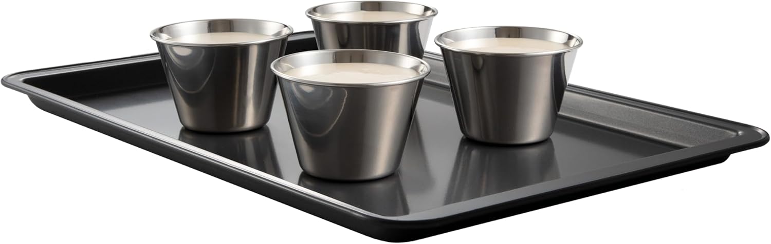 Tescoma GrandCHEF professional Panna Cotta mold, stainless steel, set of 4 cups with lid