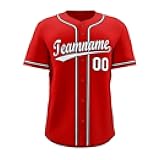 KXK Custom Men Women Youth Baseball Button Down Jersey Hip Hop Baseball Shirt Stitched Name Number Big Size