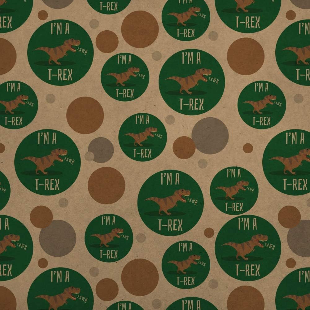 GRAPHICS & MORE I'm A T-Rex Rawr Cute Tyrannosaurus Rex Premium Kraft Gift Wrap Wrapping Paper Roll