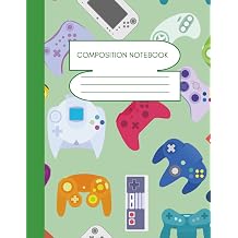 Composition Notebook Colorful Video Game Controllers Notebook For Kids and Gamers | Wide Ruled Paper 8.5*11 Inch, 110 Pages