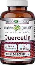 Amazing Formulas Quercetin 500mg 120 Veggie Capsules Supplement - Non-GMO - Gluten Free - Supports Overall Health & Well Being