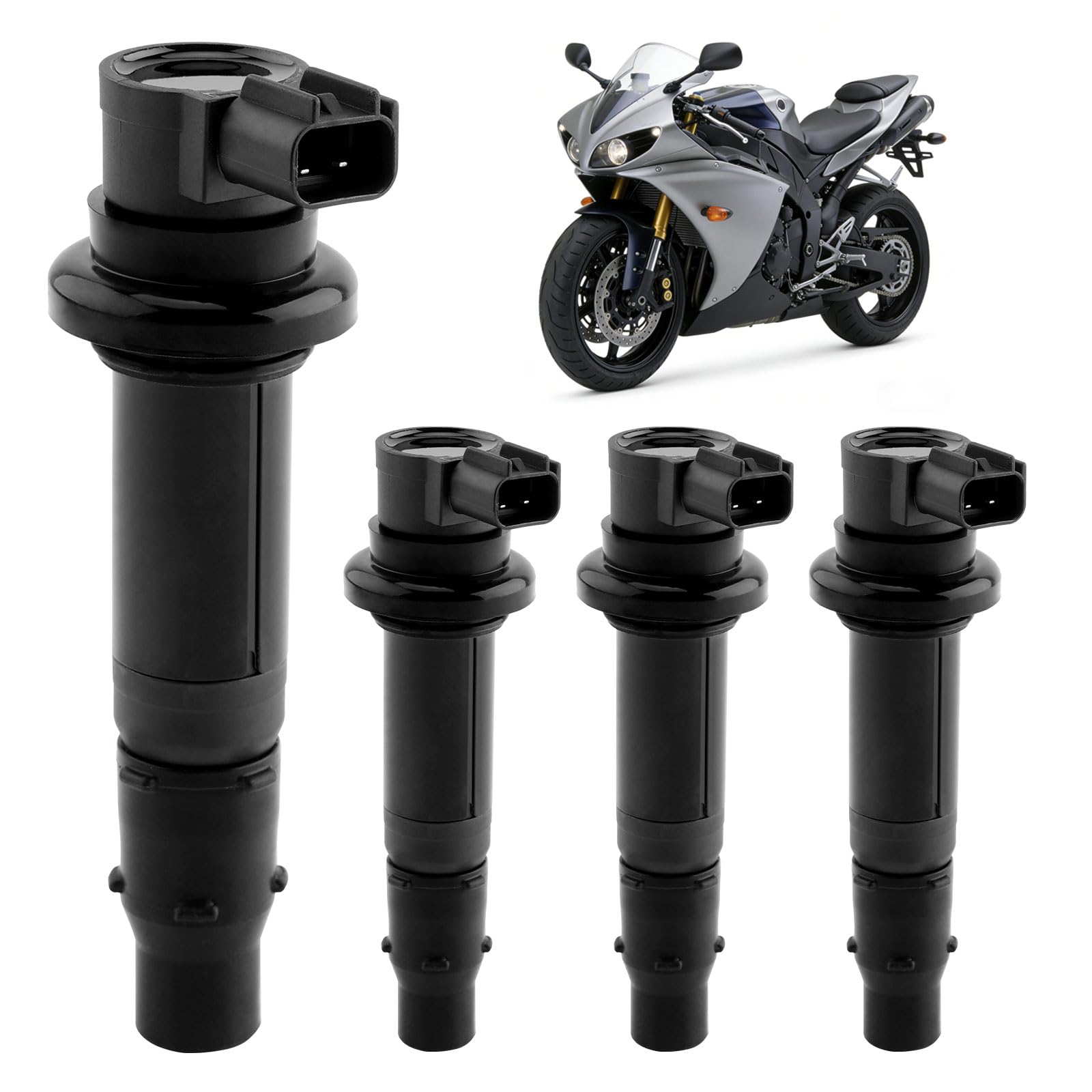 Amazon | イグニッションコイルパック(4個)、ヤマハ 2003-2007 YZF R6