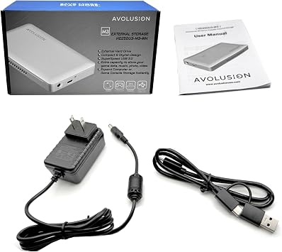 Avolusion M3 Series 2TB USB 3.0 Portable External Hard Drive - White (for Windows, Mac OS, Xbox, PS)