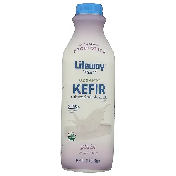 LIFEWAY Organic Plain Unsweetened Kefir, 32 FZ 1