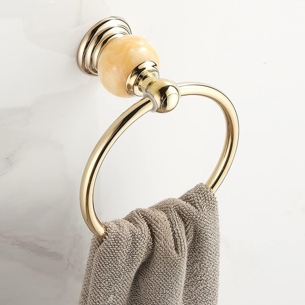 LSLYTQ Bathroom Light Luxury Gold Stainless Steel Towel Ring, Towel Hanger Holder, Towel Rack, Towel Rail