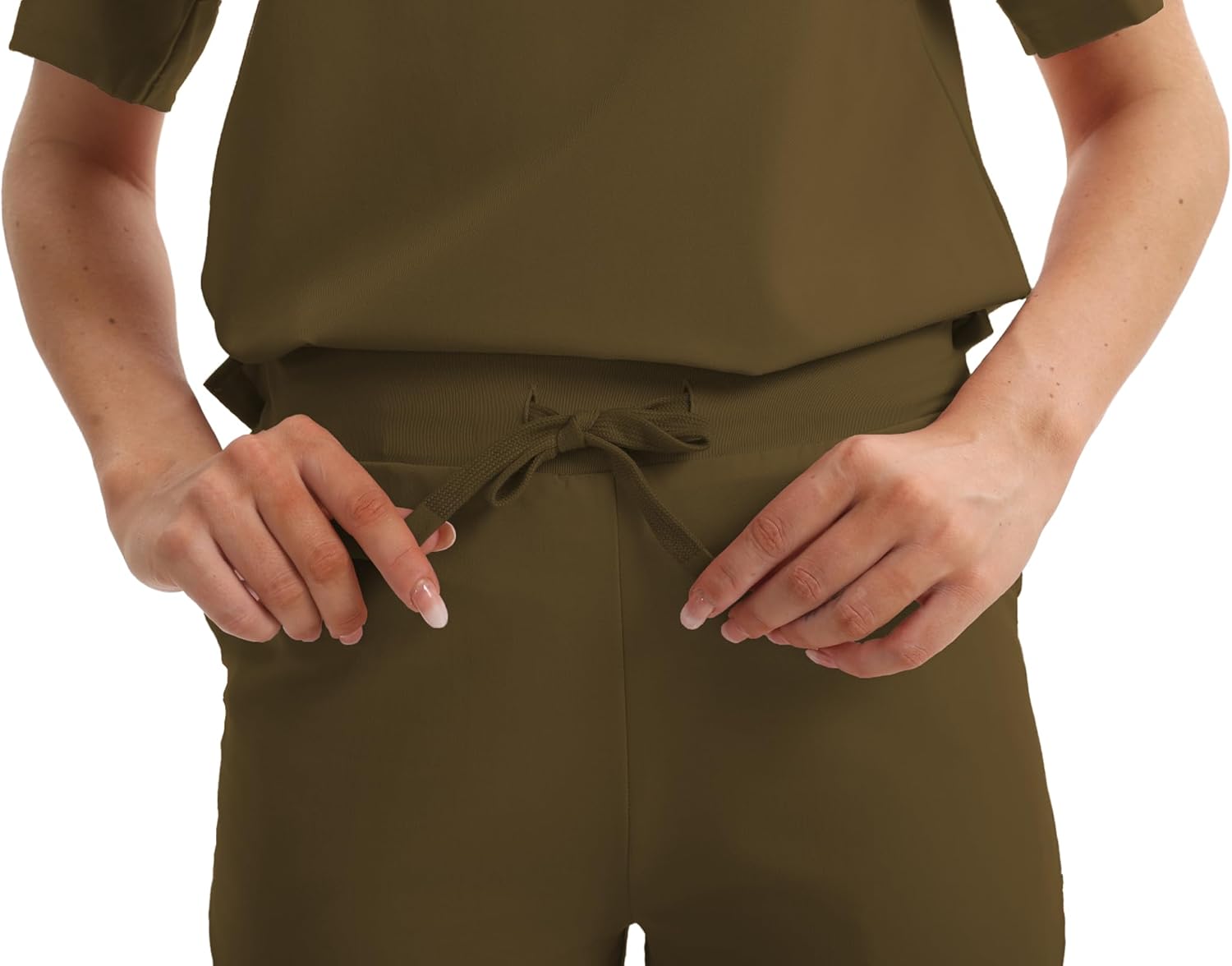 GGEH Scrub for Women Set Classic V-neck Top & Jogger Scrub Pants Medical Uniform Suit with 9 Pockets - Image 4