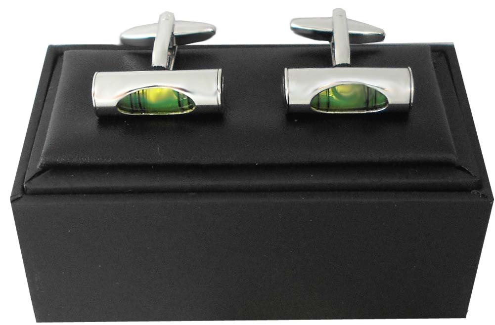 Set Wasserwaage Manschettenknöpfe Krawattennadeln Schieblehre Bohrer + Geschenkboxen