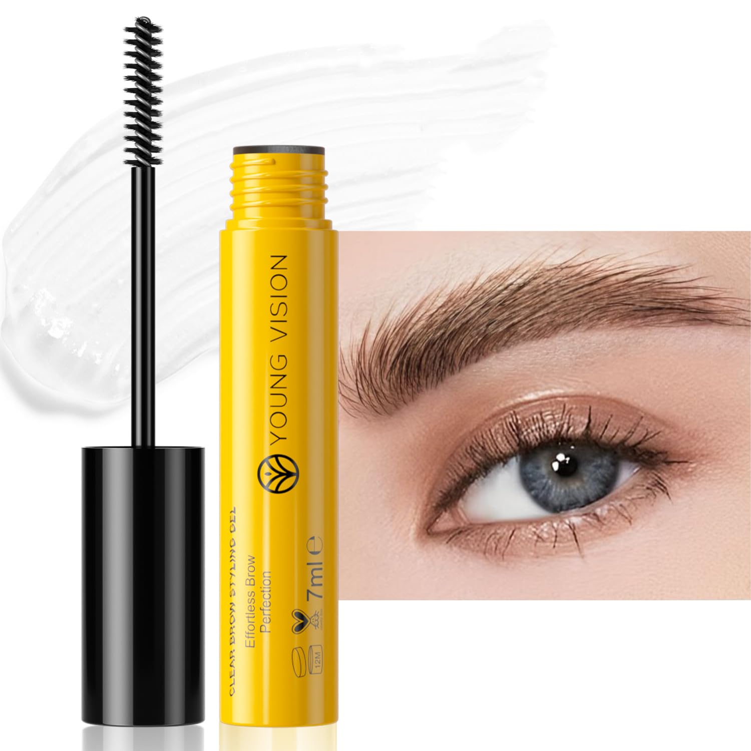 YOUNG VISION Eyebrow Gel – Long-Lasting Brow Glue, Waterproof Clear Brow Gel, Smudge-Resistant, Quick-Dry Brow Wax for Defined Brow Sculpting YOUNG VISION Eyebrow Gel – Long-Lasting Brow Glue, Waterproof Clear Brow Gel, Smudge-Resistant, Quick-Dry Brow Wax for Defined Brow Sculpting