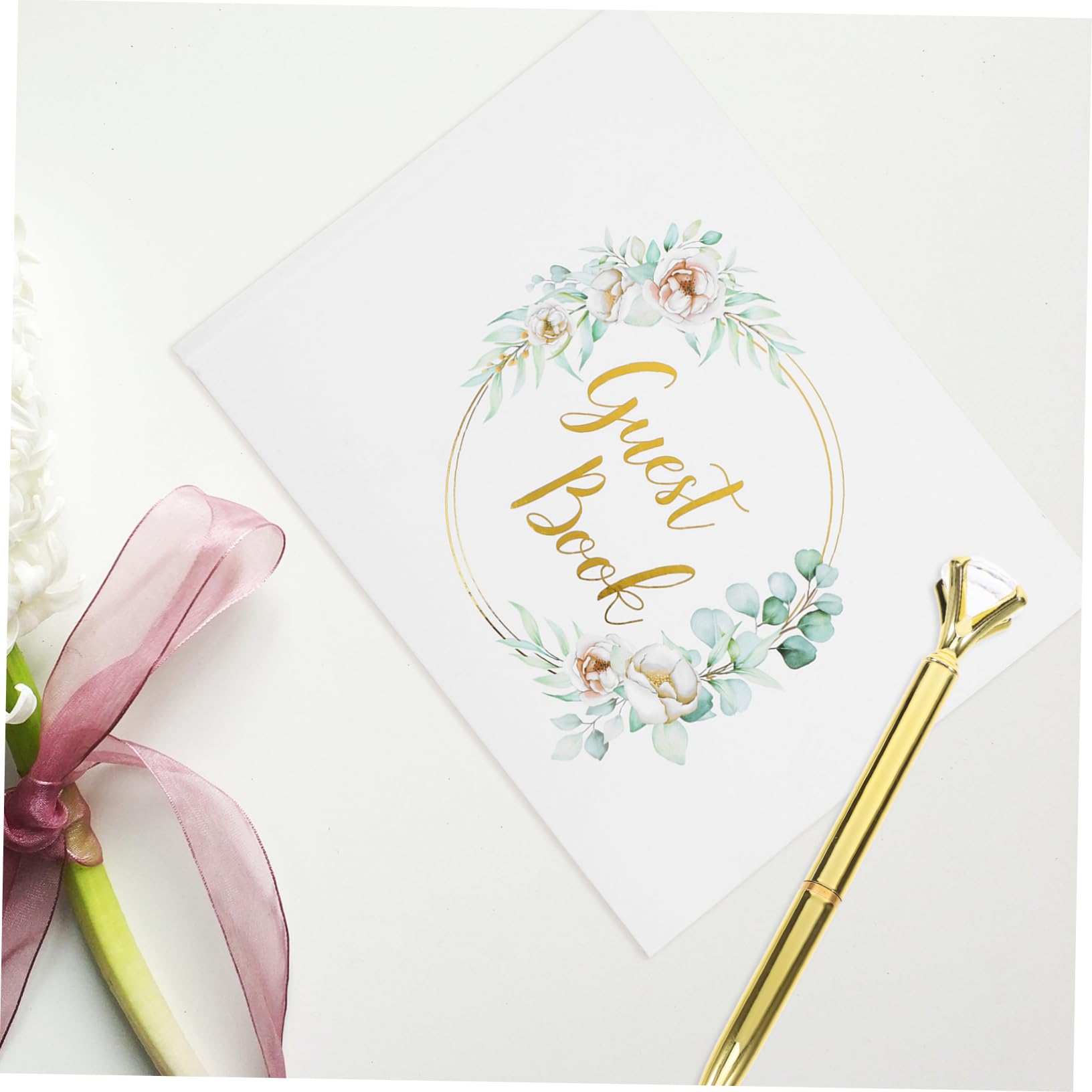 Angoily Libro Degli Ospiti Matrimonio Album Ritagli Portatile Elegante Libro Delle Firme Per Ricevimenti Per Ospiti Matrimoni e Fidanzamenti