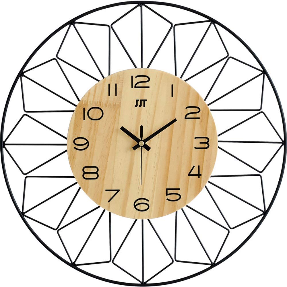 Horloge murale muet en fer forgé au mécanisme silencieux