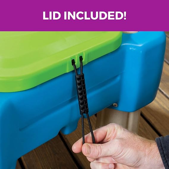 Step2 Cascading Cove Sand and Water Table, Kids Activity Sensory Playset,  with Umbrella, Summer Outdoor Toys, 7 Piece Toy Accessories, For Toddlers 1.5+ Years Old