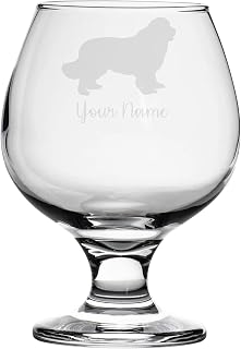 Personalised Newfoundland Engraved Brandy Snifter Glass, Dog Gift for Women, Gift for Men