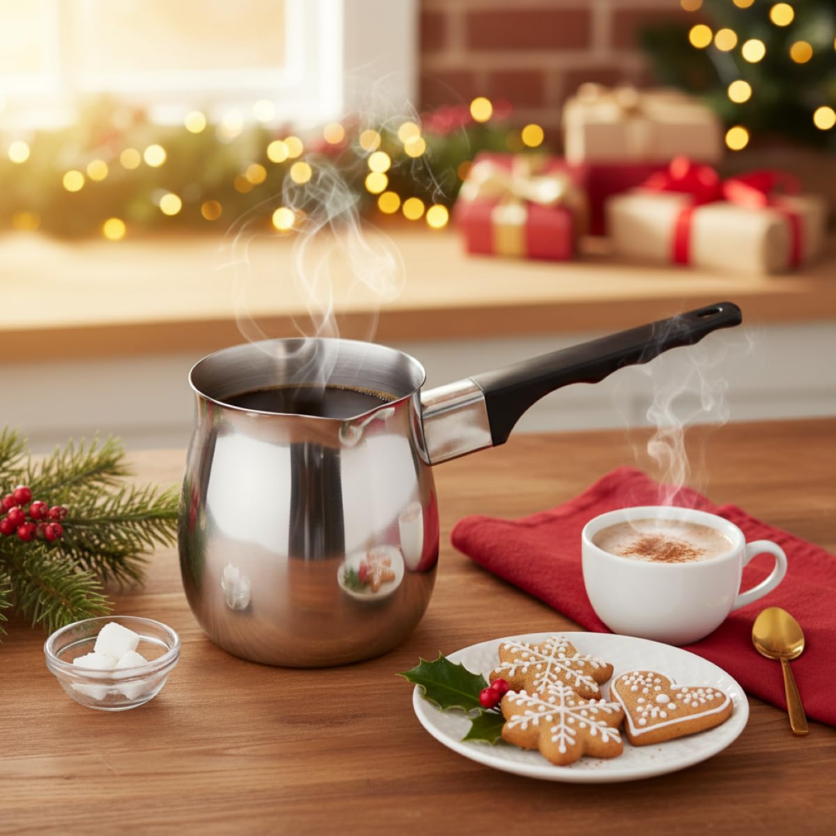 Fino Stainless Steel Turkish Coffee Warmer - 24oz -8 Fino Stainless Steel Turkish Coffee Warmer - 24oz -8