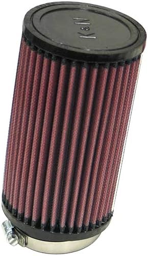 K&N Filtro de aire universal con abrazadera original de alto flujo: alto rendimiento, premium, lavable: diámetro de brida: 2.75 pulgadas, altura del