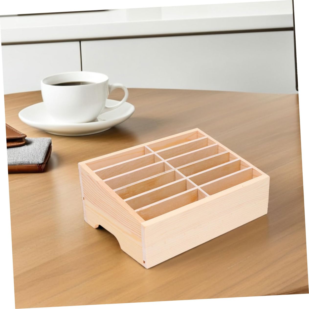 Holz Handy Aufbewahrungsbox 2 Stück-pack mit 12 Fächern